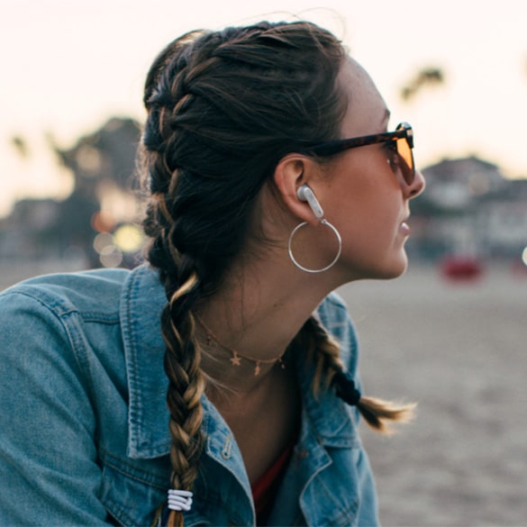 EARBUDS   Earbuds are wireless earphones that connect to your phone via bluetooth. The earbuds charge automatically in the supplied case, so you can enjoy your favourite music or podcast on the go for hours!