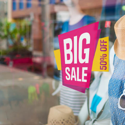 Window Stickers  Easily let every passer-by know where the office is located with a personalised window sticker.