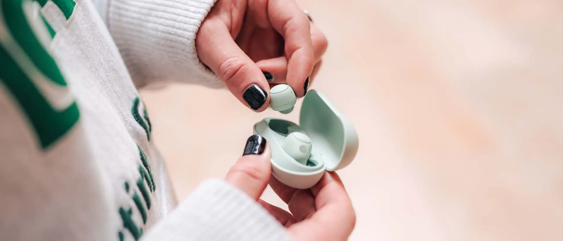 Earbuds are wireless earphones that connect to your phone via bluetooth. The earbuds charge automatically in the supplied case, so you can enjoy your favorite music or podcast on the go for hours!