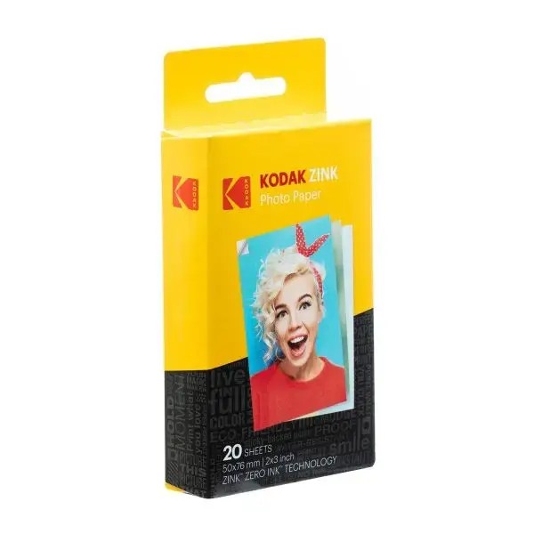 Kodak Zink 2x3″ Pack 20 pcs Photo paper for the Kodak Printomatic Contains 20 pieces Kodak Zink 2x3″ Pack 20 pcs Photo paper for the Kodak Printomatic Contains 20 pieces