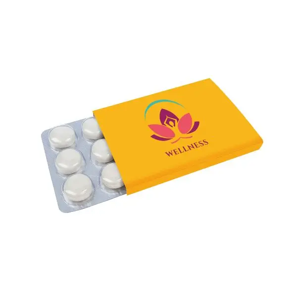 Mentos Gum Mint 12 pcs Available in Breeze Mint and Mighty Mint Contains 12 pieces Personalisation with a sleeve Mentos Gum Mint 12 pcs Available in Breeze Mint and Mighty Mint Contains 12 pieces Personalisation with a sleeve