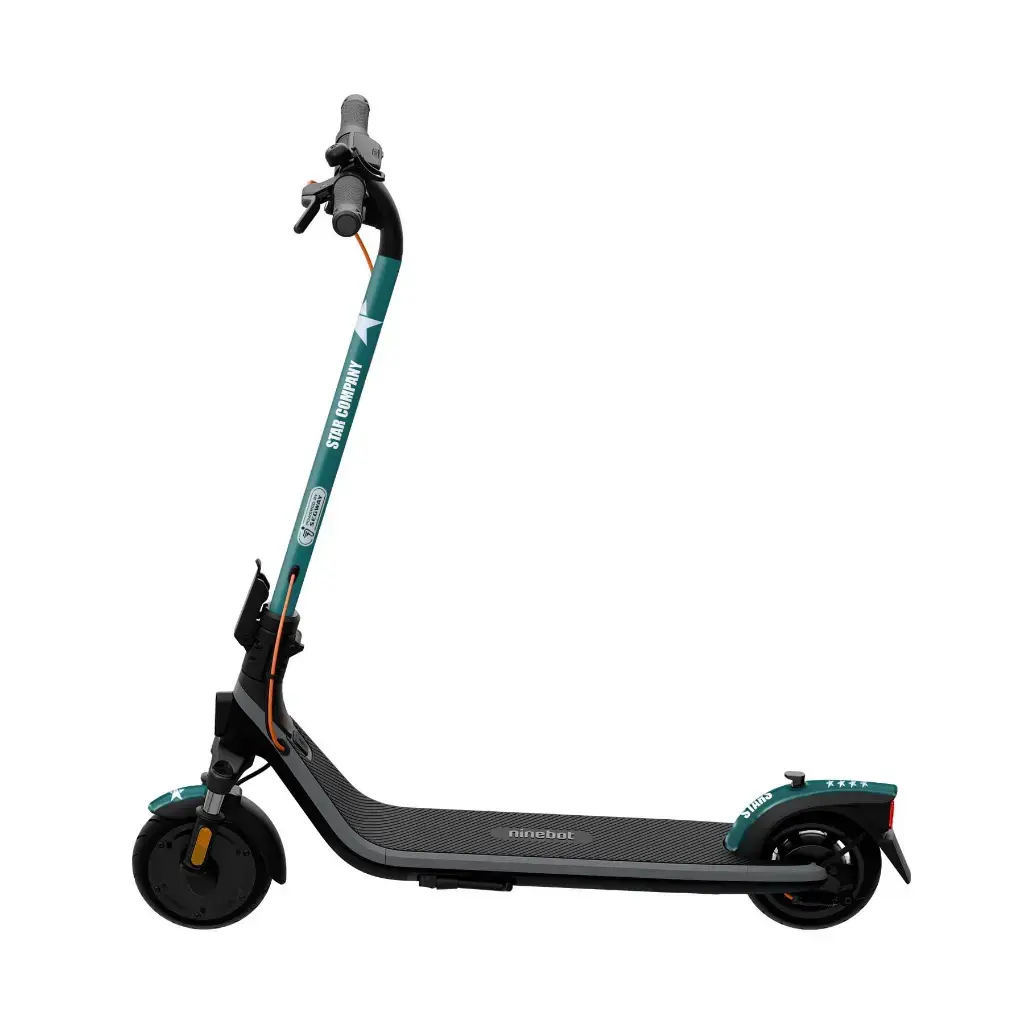 Segway Ninebot Kickscooter E2 E II Black  Max. range of 25 km Max. speed of 20 km/h 8.1-inch Inner Hollow Tyres (no maintenance needed) Lightweight and foldable  Personalisation with a Max Print and domings