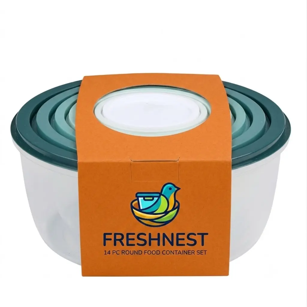 ALPINA ROUND FOOD CONTAINER SET 14 PCS
