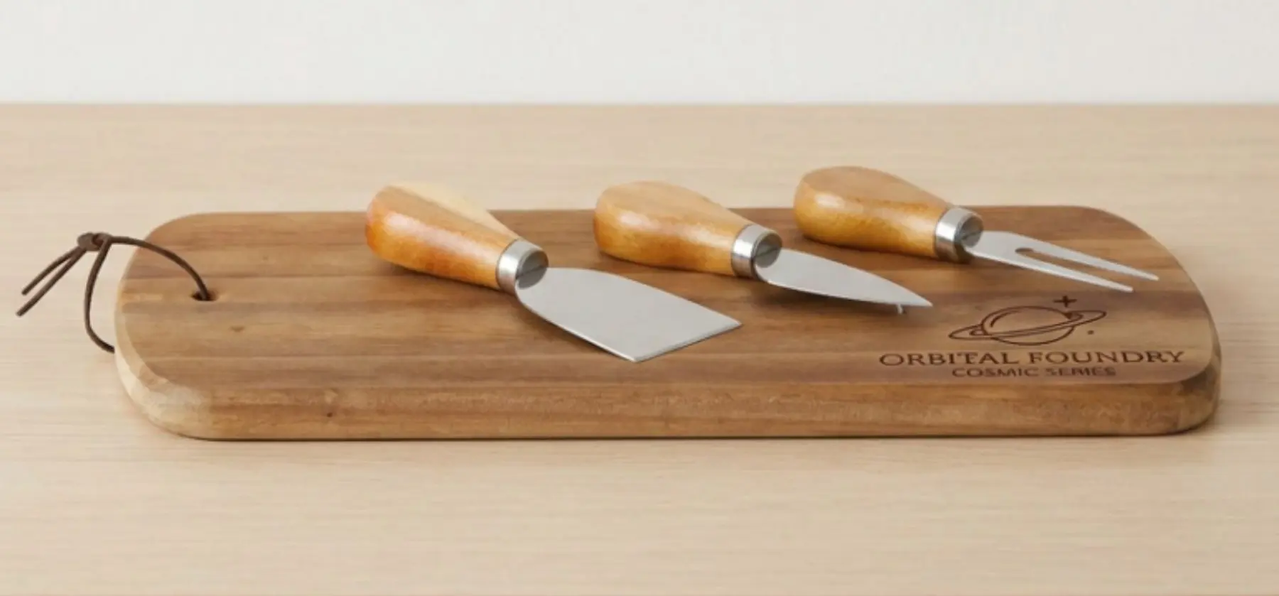 ALPINA CHEESEBOARD WITH KNIVES in kitchen