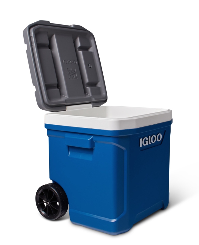 Igloo Latitude 60 Roller Cooler 56L open Blue.jpg