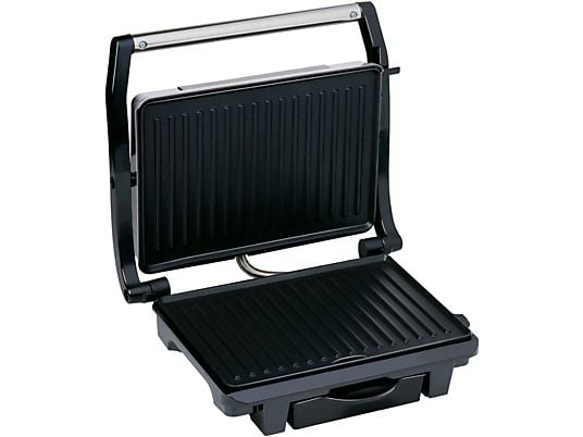 ALPINA Contact Grill 1000W Silver black open.jpg