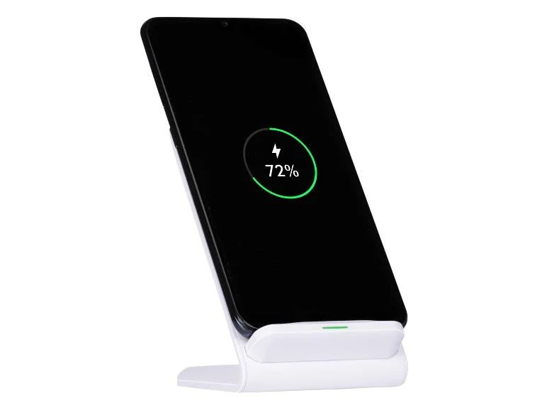 GRUNDIG Wireless Charger Stand 15W White with phone.jpg