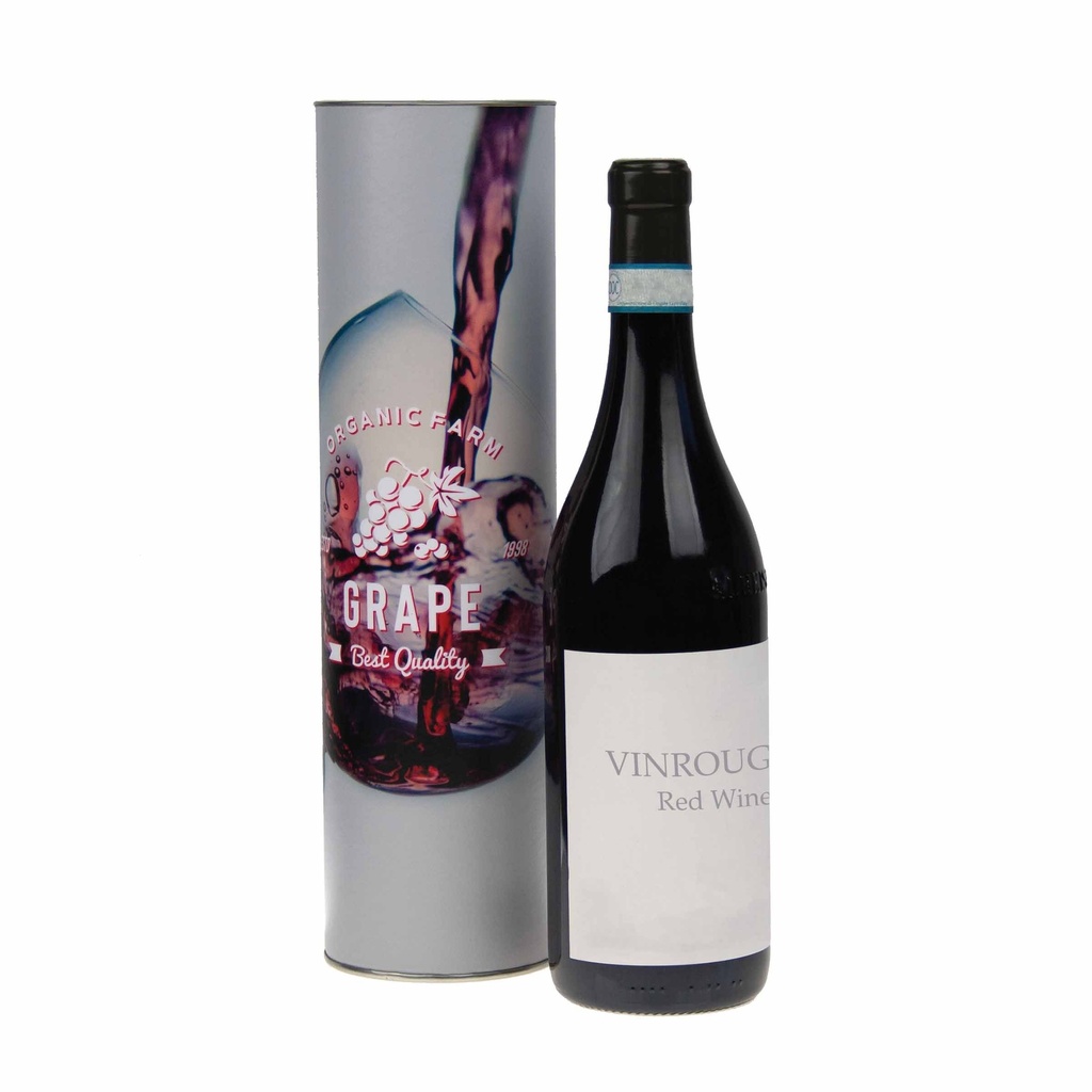 Carton Wine Tube (Maro, Fără personalizare, Fără personalizare individuală pe produs, Fără asistență grafică profesională)