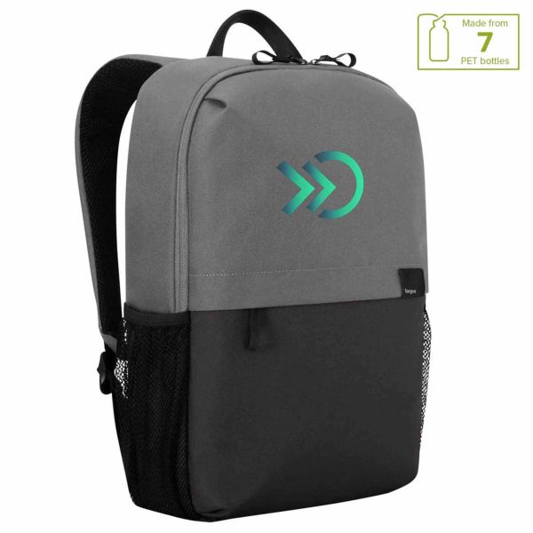 Targus Sagano Eco Campus Backpack (Grey, No Professional artwork assistance, No personalization, No individual personalization on product)