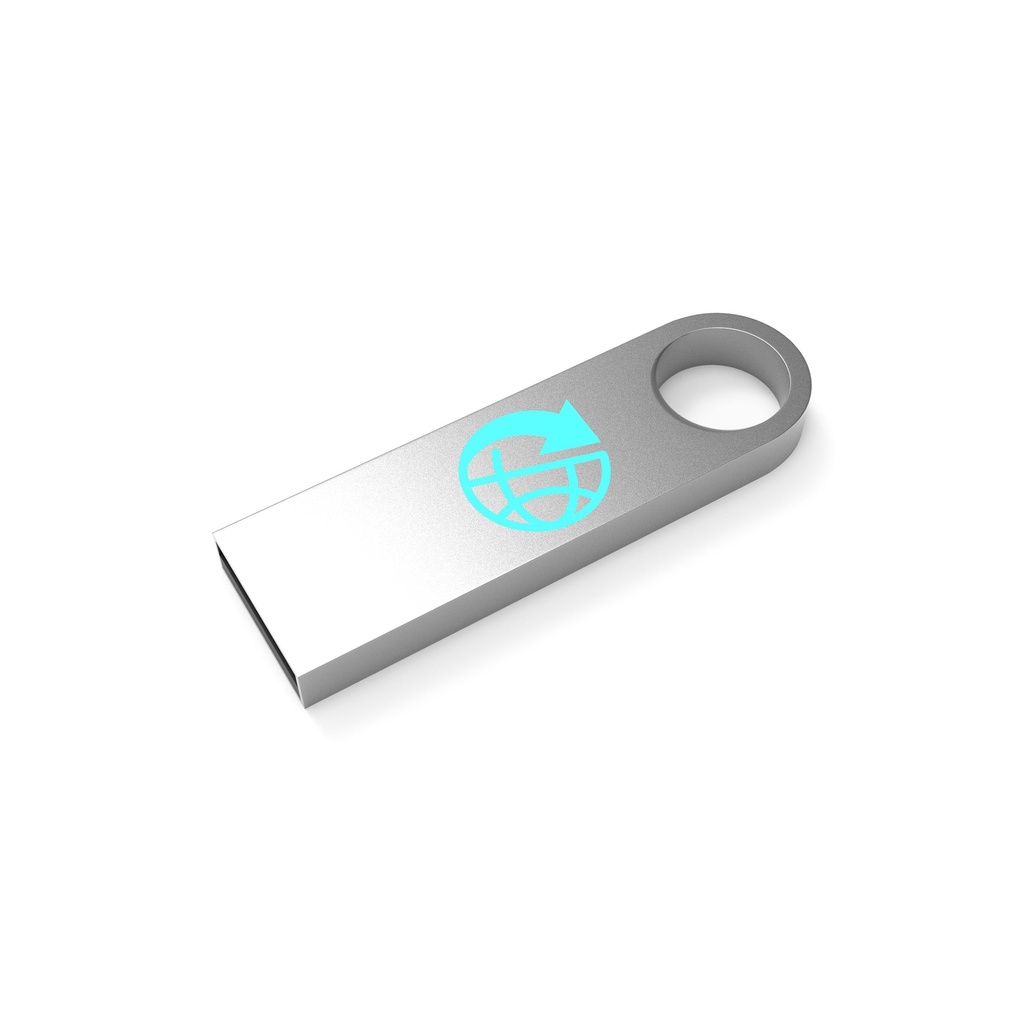 USB Stick E-Circle (Argent, 4 Go 2.0, Pas de dépôt de données, Sans personnalisation, Pas de personnalisation individuelle recto, Sans personnalisation, Aucun accessoire, Aucun accessoire inclus, Sans emballage, Pas d’assistance graphique professionnelle)