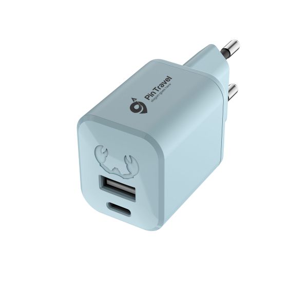 Fresh 'n Rebel Mini Charger 30W (Dusky Blue, Brak personalizacji, Brak indywidualnej personalizacji – na produkcie, Brak opakowania, Brak indywidualnej personalizacji – owijki, Brak profesjonalnej pomocy graficznej)