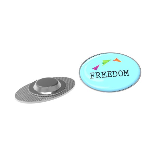 Pin Magnet (Oval, No personalization, No individual personalization on product, No Professional artwork assistance)