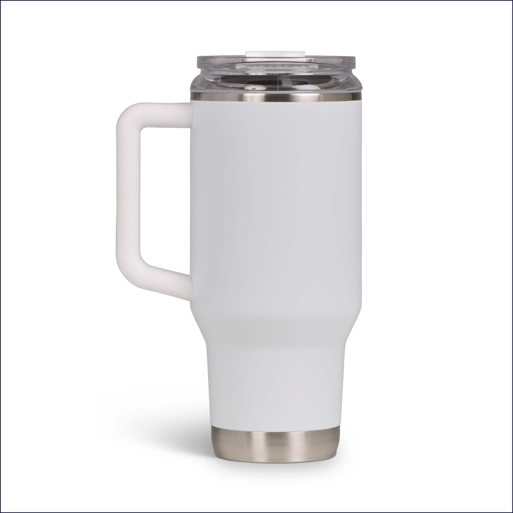 Igloo Travel Mug Flip n Sip (Valkoinen, Ei personointia, Ei yksilöllistä personointia tuotteeseen, Ei ammattimaista grafiikka-apua)