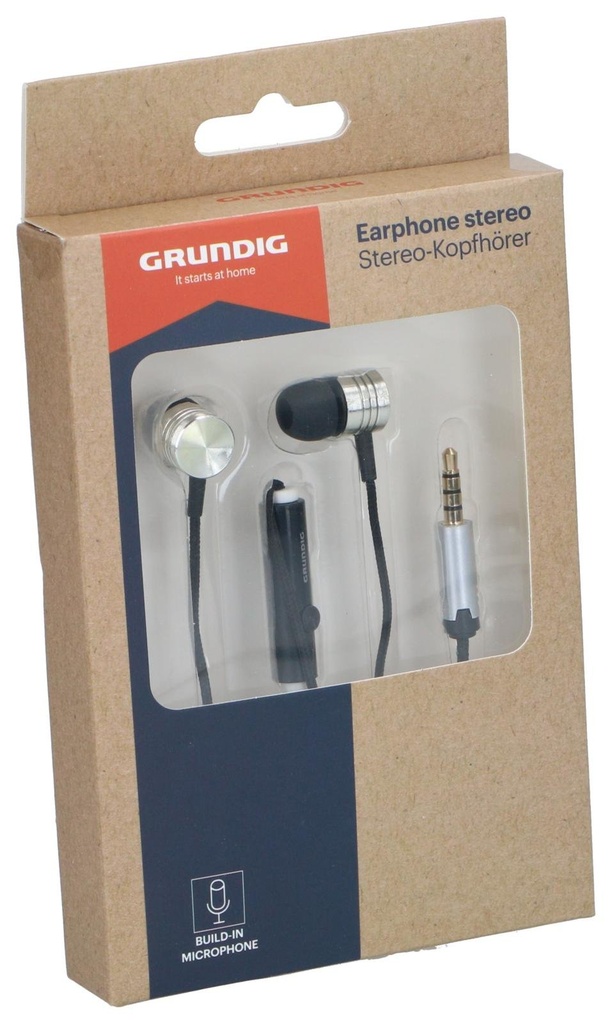 GRUNDIG In-ear earphones with microphone 3.5mm black