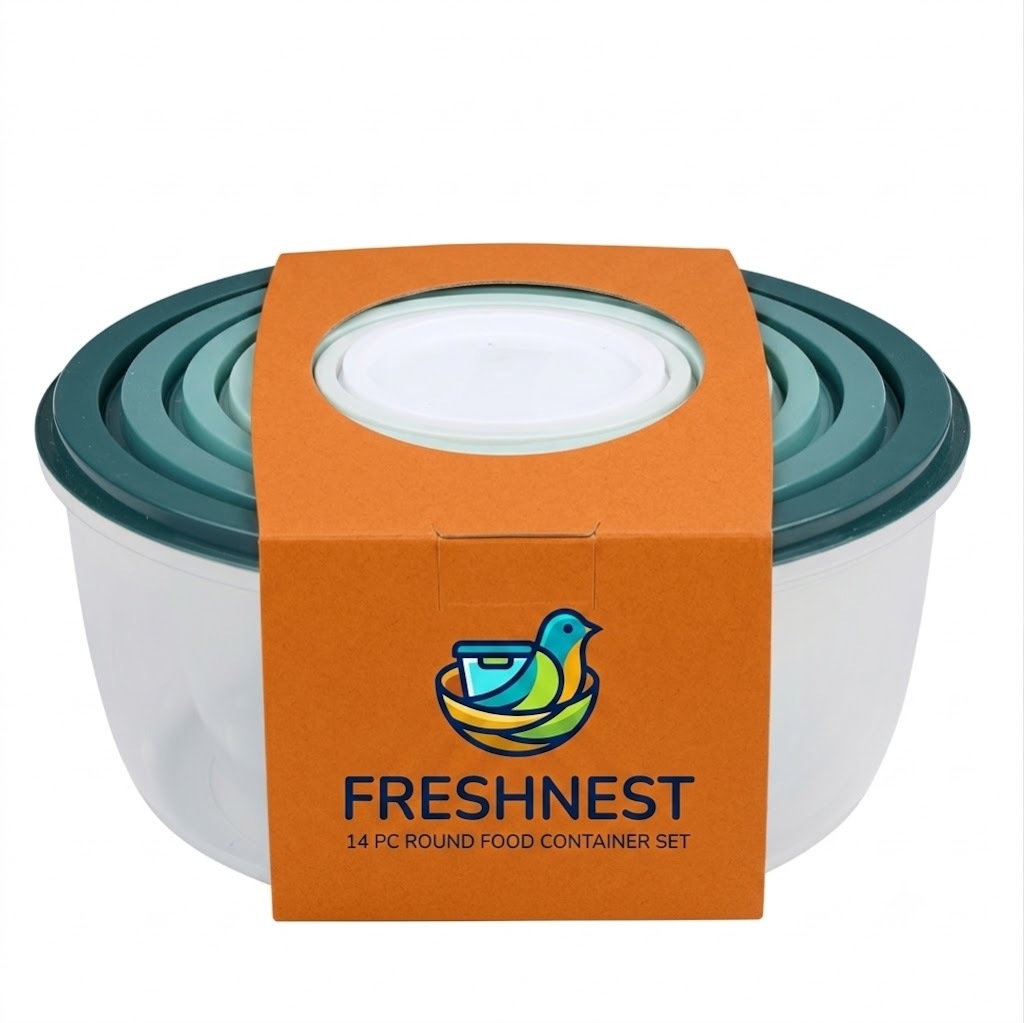 ALPINA Round Food Container Set 14 pcs
