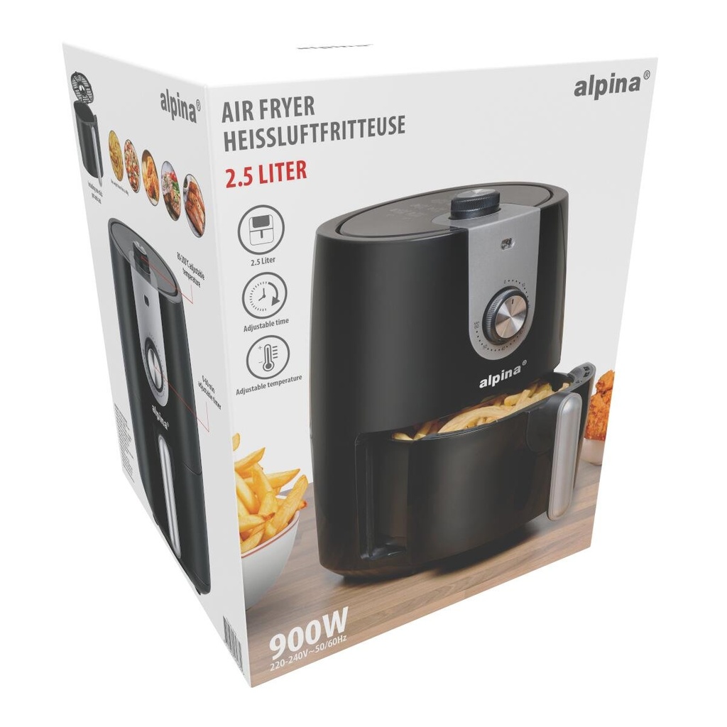 ALPINA Air Fryer 2.5L 900W 230V