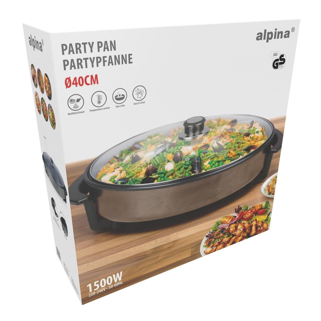 ALPINA Party Pan 1500W Ø40cm