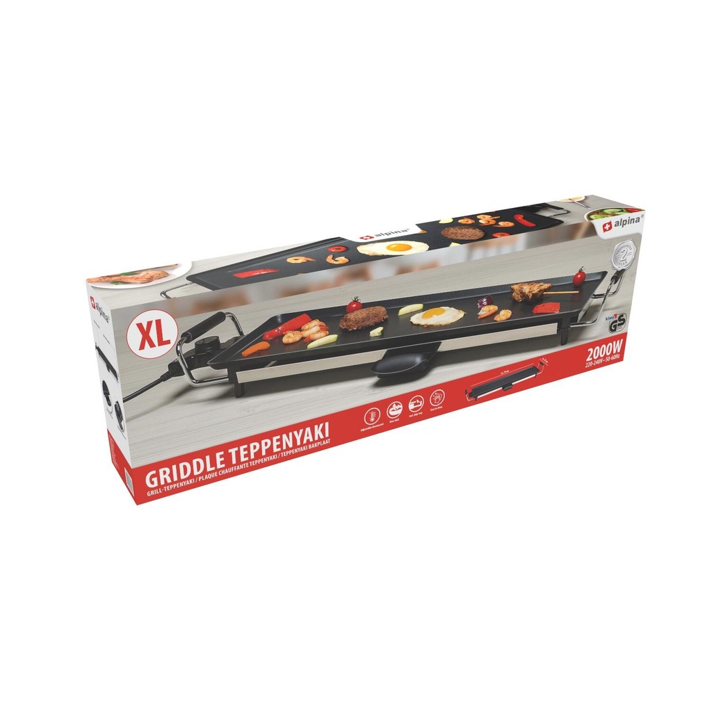 ALPINA Grill Teppanyaki 230V 2000W 70x23cm