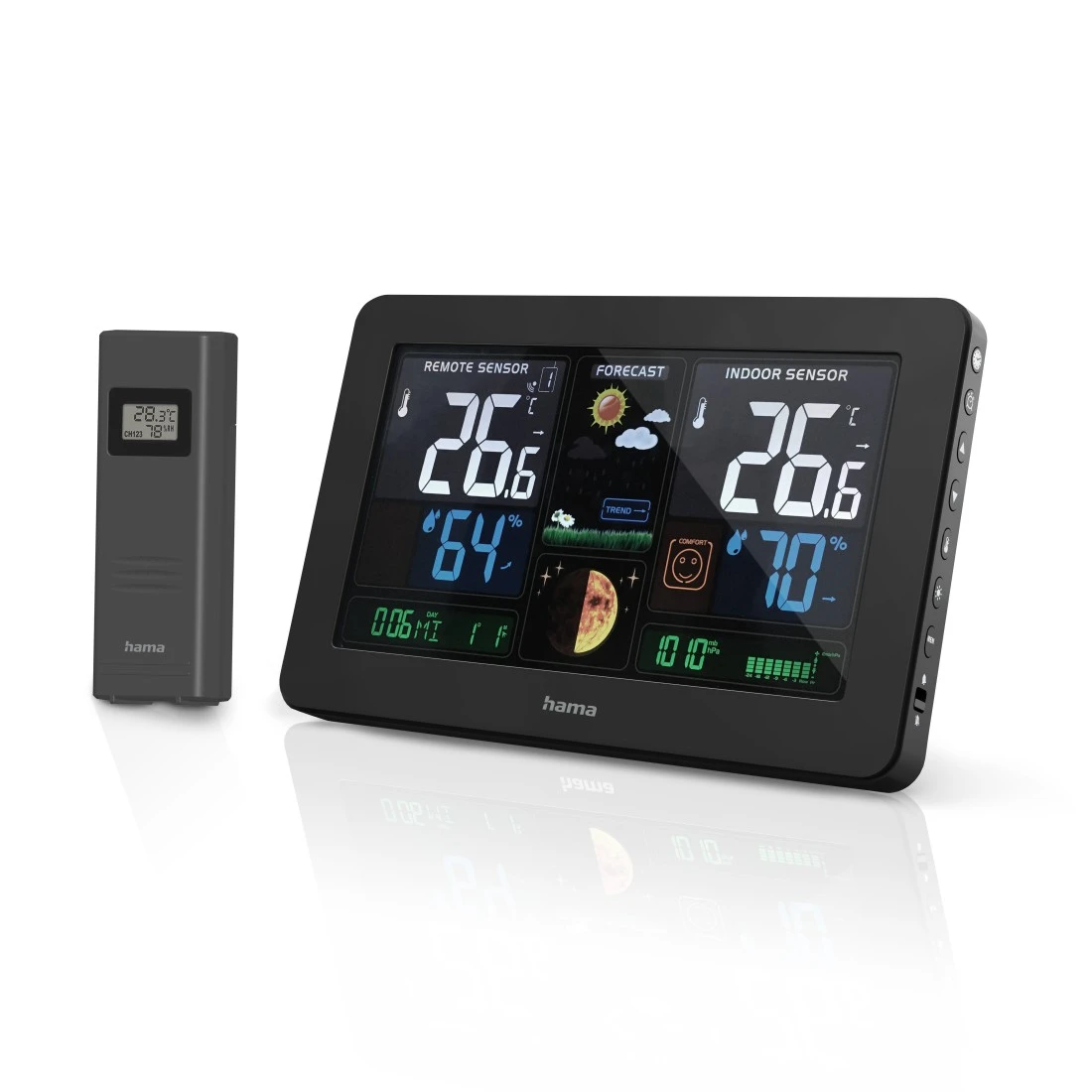 Hama "Premium" Weather Station with LED Colour Display