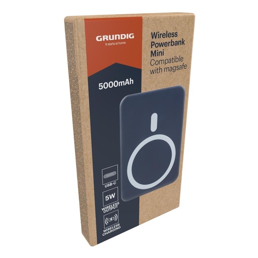 GRUNDIG Wireless Powerbank Mini 5000mAh Navy Blue