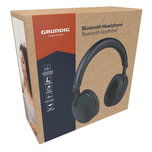 GRUNDIG ANC Bluetooth Headphone 300mAh Black