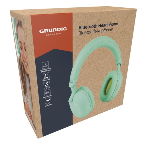 GRUNDIG ANC Bluetooth Headphone 300mAh Green