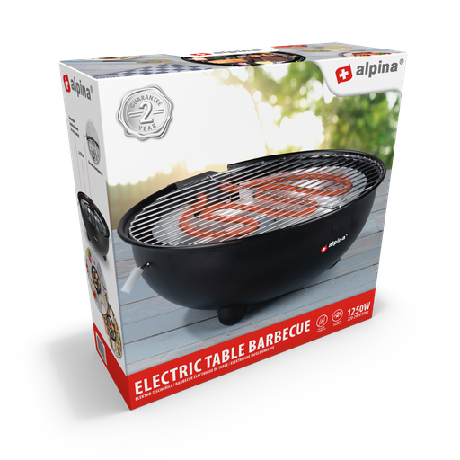 ALPINA Electric Table BBQ 1250W Round