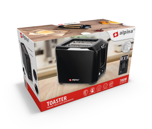 ALPINA Toaster 700W Black