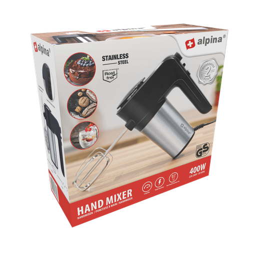 ALPINA Hand Mixer 230V 400W 6 Speeds