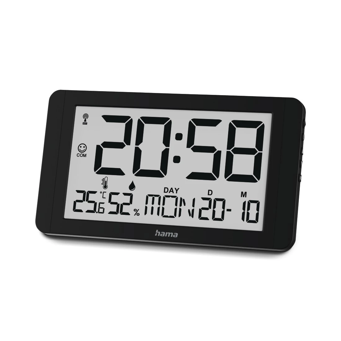 Hama "Cuba" Digital Wall Clock, Radio-Controlled Clock